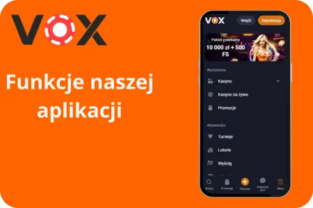 Vox Casino Funkcje
