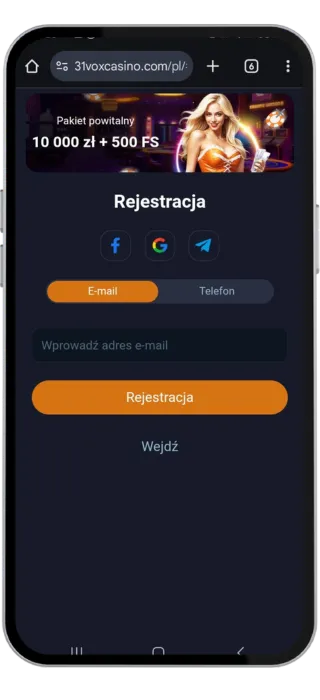 Vox Casino How To - Zarejestruj się