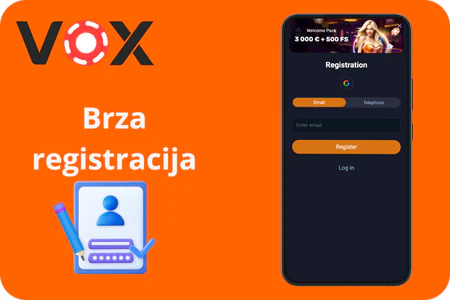 Brza registracija Vox Casino