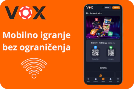 Igre prilagođene mobilnim uređajima Vox Casino